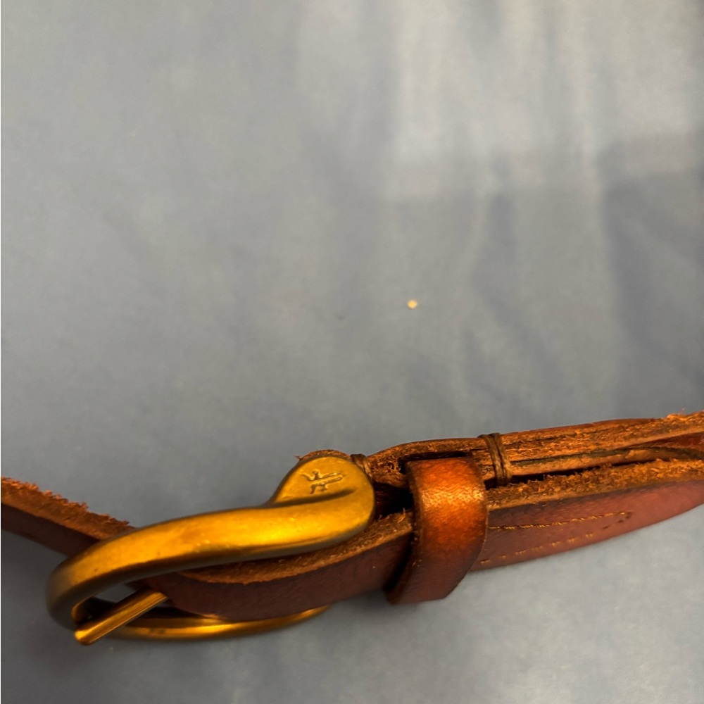 Brown vintage inspired genuine leather size medium Frye belt. Western, boho. - Picture 5 of 16
